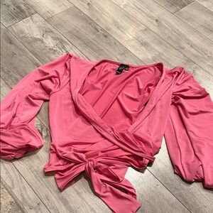 Windsor Vibrant Pink Wrap Blouse